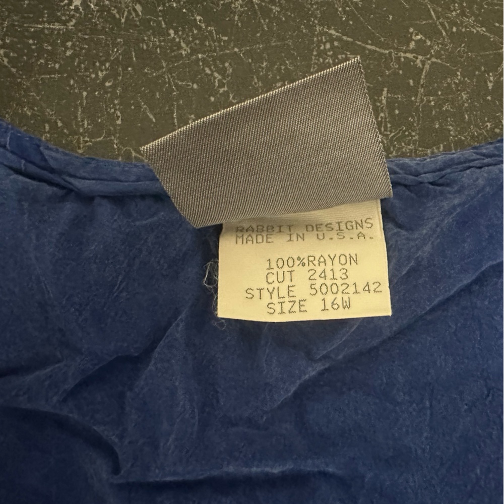 Rabbit Rabbit Rabbit Royal Blue Textured Short Sleeve Top - Picture 6 of 7